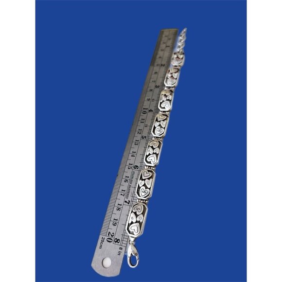 Brighton Go Lightly Heart Silver Crystal Plated Bracelet - Picture 4 of 6